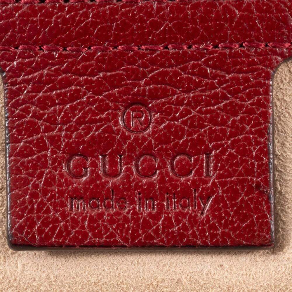 GUCCI Red Leather Shoulder Bag - Picture 12 of 16
